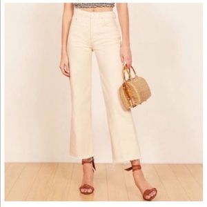 Reformation wide leg high rise jeans